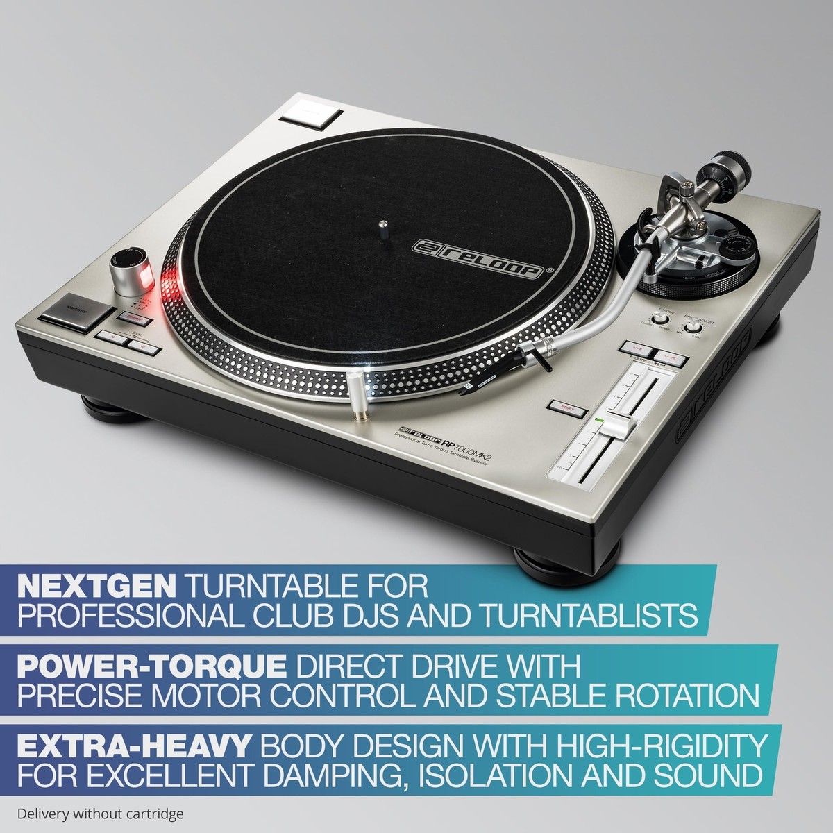 Reloop RP-7000 MK2 Professional Upper Torque Turntable System