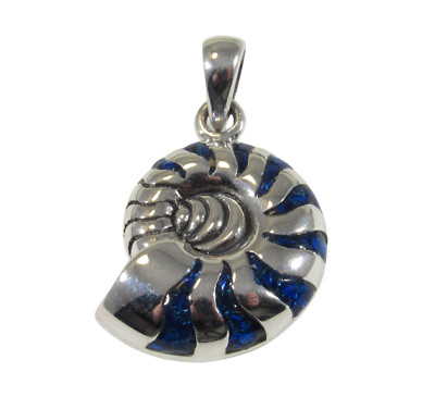 Massiver 925 Sterling Silber verzaubert von der rhythmischen Spirale Nautilus Muschel Anhänger
