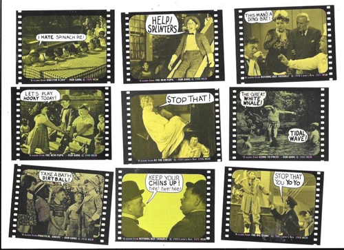 1975 FLEER STICK 0N HOLLYWOOD SLAP STICKERS 66 STICKER SET LAUREL&HARDY OURGANG