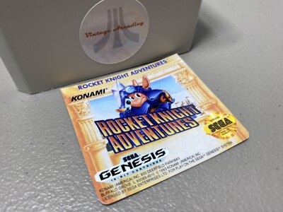 Rocket Knight Adventures (Sega Genesis) Replacement Label