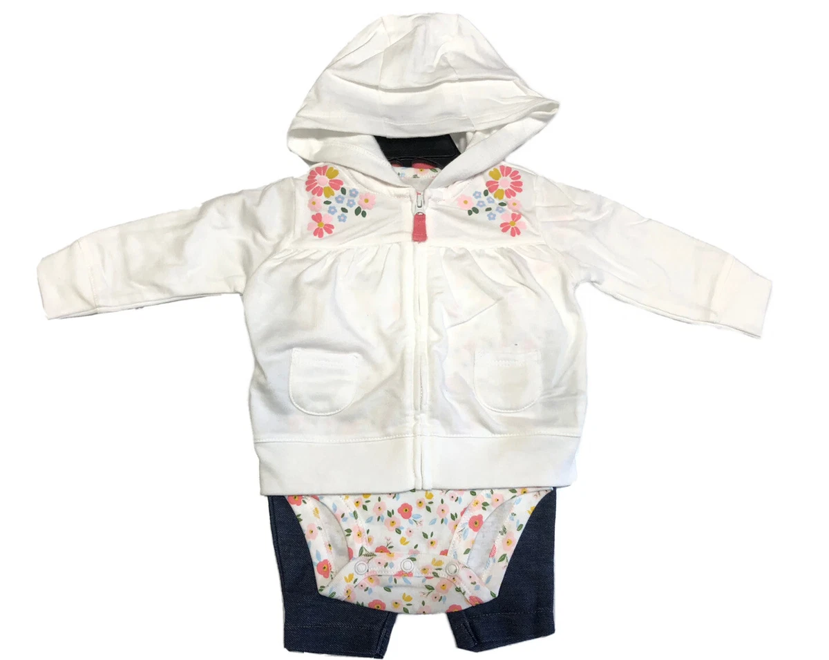 Baby Girl Carter's 3-Piece Floral Sweatshirt Set