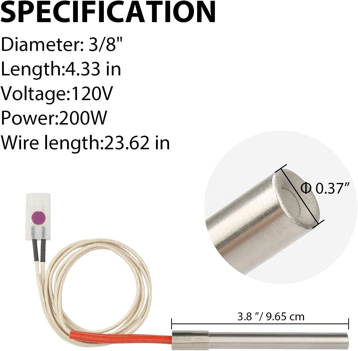 2 Packs Pellet Grill Igniter for Pit Boss & Camp Chef Smokers Hot Rod