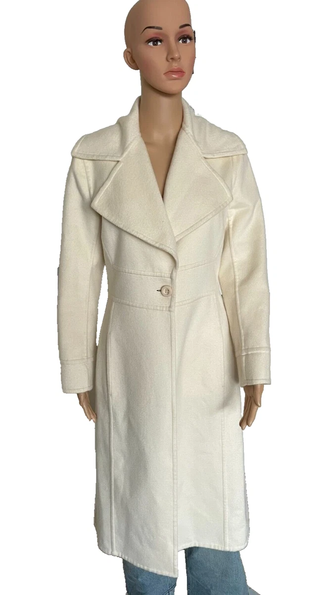 Agnona Ivory Cashmere Coat Sz 40 GORGEOUS