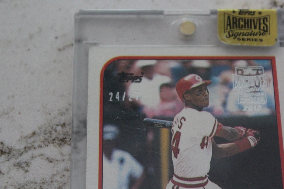 Lot of 2 2015 Topps Archives 1989 ERIC DAVIS Signature Series Auto 06 & 24/27 - Image 2 of 4
