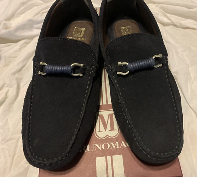 BRUNO MAGLI Torro blue suede  Driver  Shoes  Size 12
