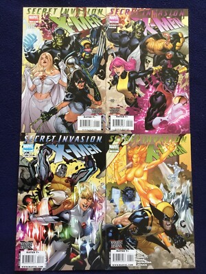 X-men Civil War 1-4, X-men Secret Invasion 1-4 & X-men World War