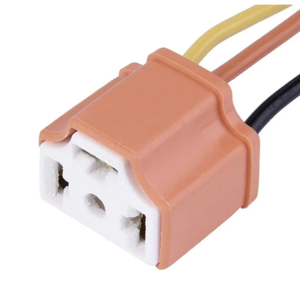 2x H4 3 Pin Headlight Replacement Bulb Holder Connector Plug Wire Socket Repair - Image 2 of 4