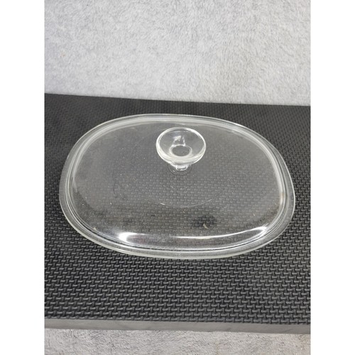 Pyrex Clear Glass Oval Shaped Lid F 12 C for Corning Ware 9-3/4" X 7-3/8"