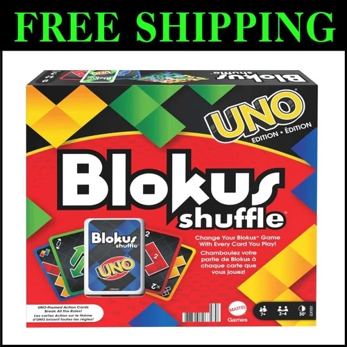 Blokus Shuffle UNO Board Game - Engaging Strategy for Game Night Enthusiasts