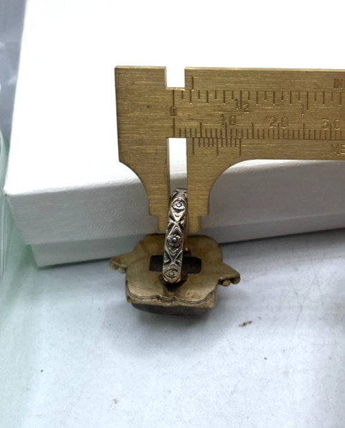 VTG Chunky Rutilated Quartz Statement Ring 925 St… - image 11