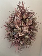 XL Elegant Rose Gold and Gold Christmas Wreat...