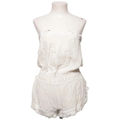By Malina Collection, Jumpsuit, Größe: S, Weiß, Baumwolle, Einfarbig, Damen #F6Z