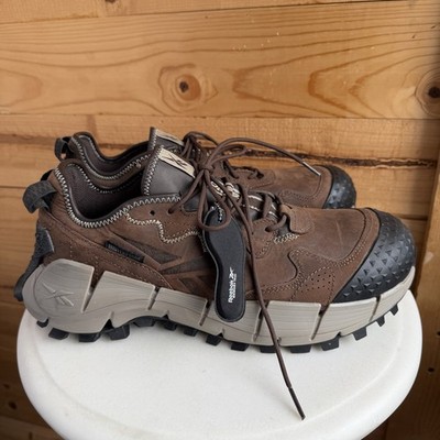 Reebok Men's Zig Kinetica Edge II Work Safety Shoes RB3020 Brown Leather Sz 9.5