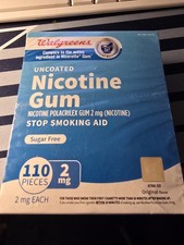 WALGREENS NICOTINE GUM 2MG ORIGINAL-110 PCS-ONE SEALED BOX 2 MG Exp 01/2027