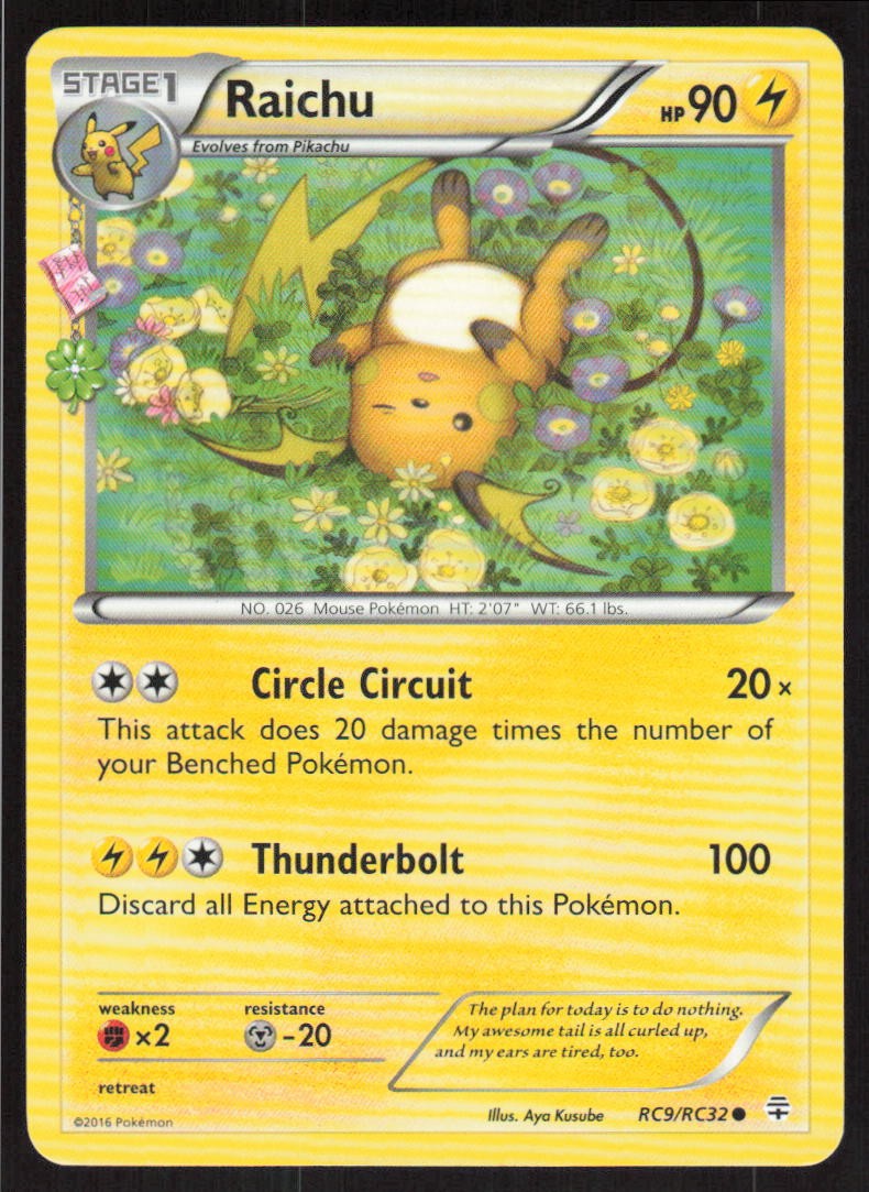 Raichu RC9/RC32 Common Generations Pokemon Lightly Played