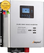 1200W Pure Sine Wave Inverter with AC Charger DC 12V to AC 120V Output