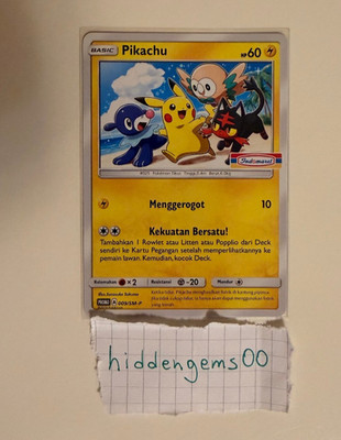 Pikachu Pokemon Karte 009/SM-P Indomaret Promo Indonesien EU Verkäufer