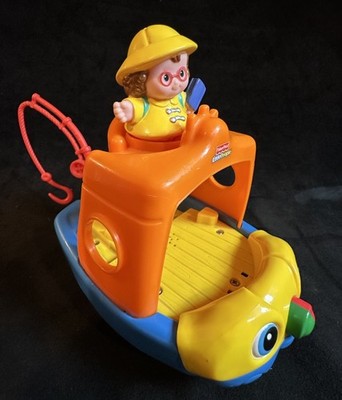 Vintage Fisher Price Little People Sail N Float Boat With Captain W/ Sounds 2007