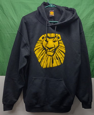 The Lion King Broadway Musical Hoodie Size Medium Black Yellow Graphic