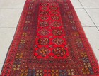 Rare Hand Knotted Vintage Afghan Turkmen Sara Wool Area Rug 3.3 x 1.10 Ft — photo 3