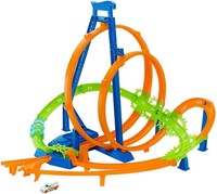 Hot Wheels Track Set Mit 5 Crash-Zonen, Motorisiertem Beschleuniger Und 1 Auto,