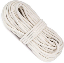 3/8 Inch X 164 Feet Natural Cotton Rope, White Heavy Duty Clothesline Cord Craft