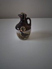 Rutherford & Co Mini Scotch Whisky Stoneware Flagon Crock Bottle Birds Empty