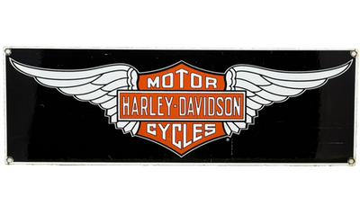 #ad #ad VINTAGE HARLEY DAVIDSON MOTORCYCLES PORCELAIN DEALERSHIP SIGN GAS OIL QUALITY $115.24