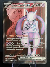 Pokemon TCG Team Rocket's Mewtwo ex SV10 Destined Rivals UR Holo FA Eng 213/182