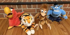 Disney Aladdin Iago Applause Rajah Abu Genie Plush Lot - Medium 14-24 in