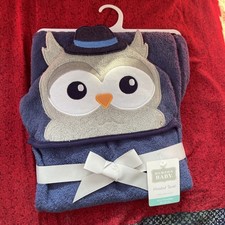 NWT Hudson Baby Owl Hooded Towel 33x33 Inches