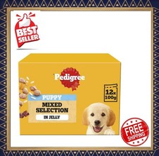 Pedigree Junior Wet Dog Food for Young Dogs and Puppies, 12 Pouches 12 X 100 G 4.28 per kilo