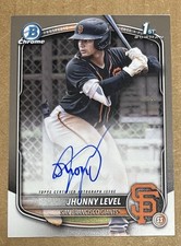 2025 Bowman Chrome 1st #CPA-JL Jhonny Level Auto Rookie RC Giants SP