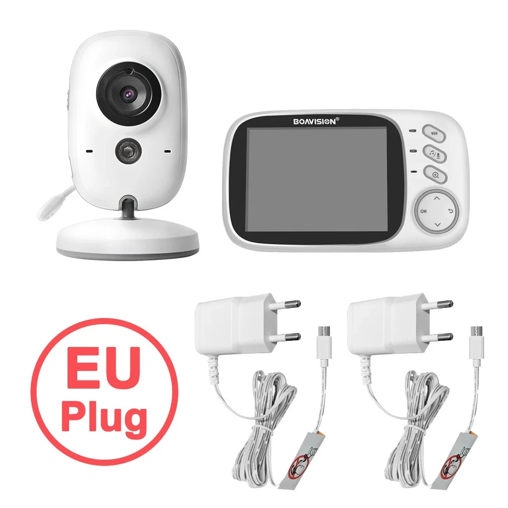 VB603 Video Baby Monitor 2.4G Wireless With 3.2 Inches LCD 2 Way Audio Talk Nigh