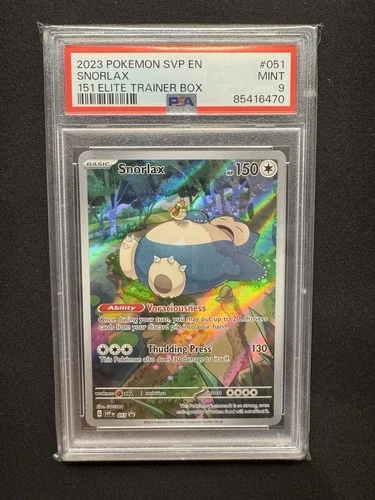 Snorlax SVP 051 – Pokémon 151 Elite Trainer Box Promo – PSA 9 Mint