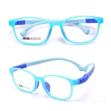 TR90 Kids Glasses Children Boys Eyeglass Frames Silicone Rubber Blue Spectacles