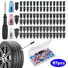 85x Car Tubeless Vacuum Tyre Puncture Repair Kit Screw Nails Tire Patch Plug