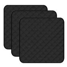 Waterproof Incontinence Chair Pads Washable Seat Protector 3 PCS 21x22in Black