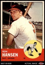 1963 Topps #88 Ron Hansen Orioles 6 - EX/MT