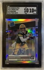 2020 Panini Donruss Optic - Rated Rookies Jordan Love #154 Holo Prizm (RC, AU)