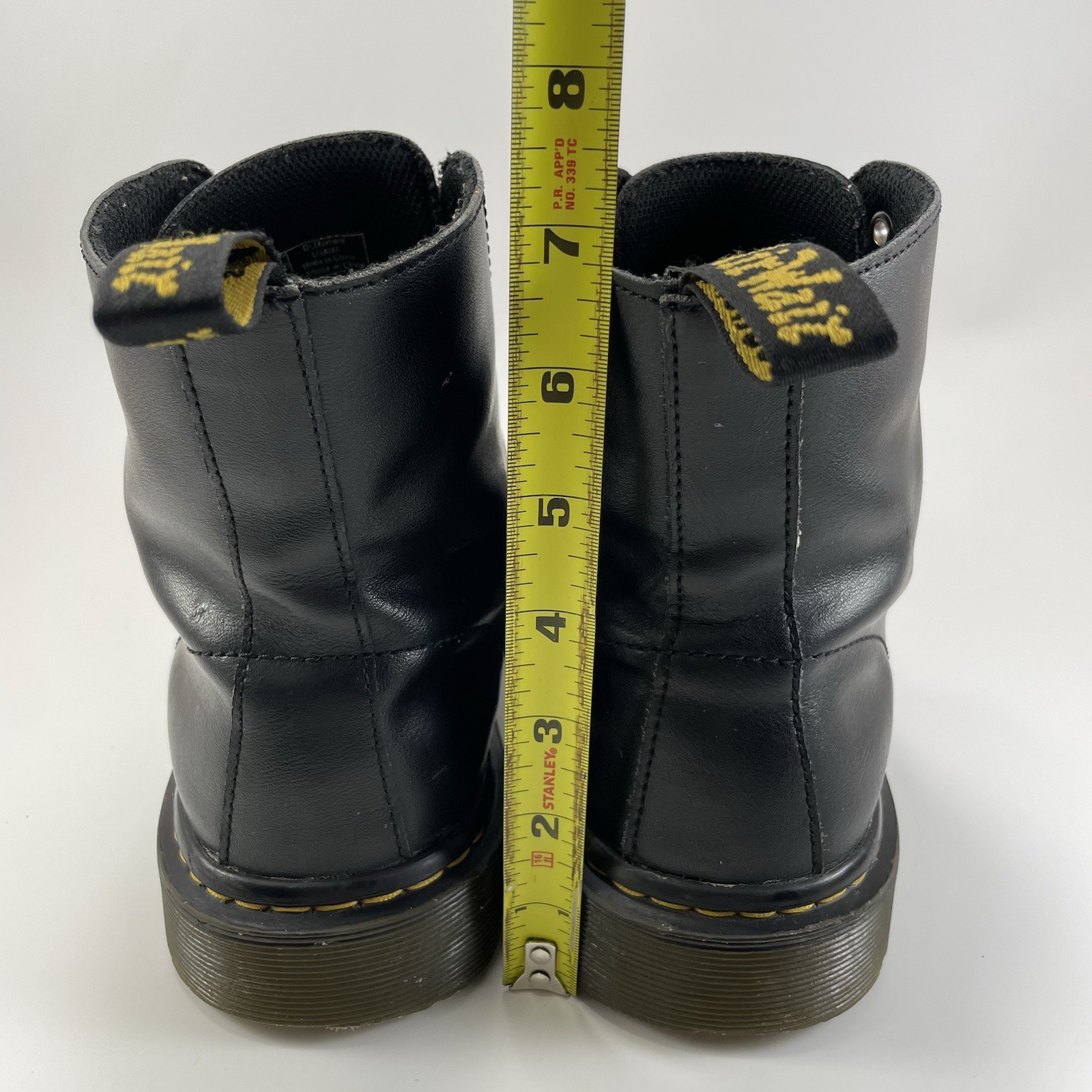 Dr. Doc Martens Luana Combat Boots Womens Size 9 Black Leather 7-Eye thumbnail 5