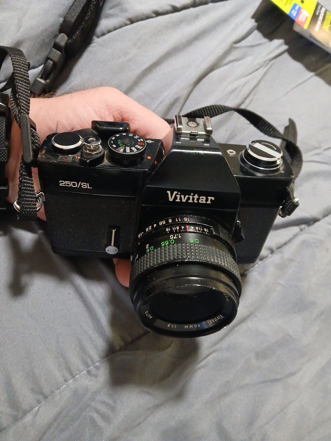 Vintage Vivitar 250/SL 50 MM Auto 1:1.8 Camera & Op/Tech Str