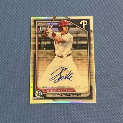 2024 Bowman Draft - John Spikerman 1st Bowman Auto Refractor /499 #CPA-JSP