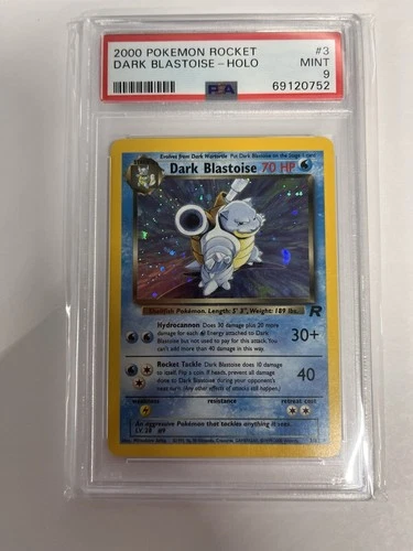 🔥 2000 Pokémon Team Rocket Dark Blastoise Holo #3 PSA 9 MINT 🔥