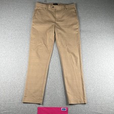 Banana Republic Chino Pants Trousers Beige Glen Plaid Slim Taper Fit Men 34x34