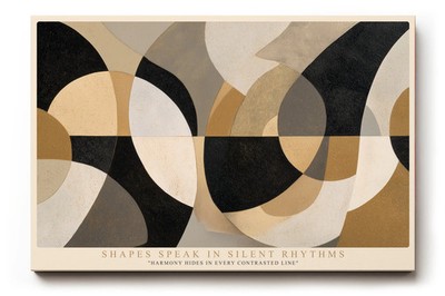 Paul Sinus Wandbild Shapes Speak in Silent Rhythms Abstract Harmony in Neutral