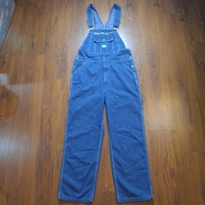 Liberty Overalls Mens 36x30 Blue Denim Bibs Carpenter Zip Pocket Work Farmer NWT