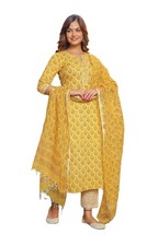 Women Printed Kurta and Pant Set with Dupatta