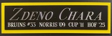 ZDENO CHARA BOSTON BRUINS NAMEPLATE FOR YOUR AUTOGRAPHED Signed HOCKEY JERSEY