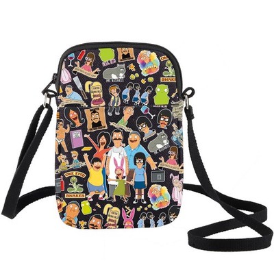 BWWKTOP Hamburger Cartoon Crossbody Bag Linda ＆＆Gene ＆ Loui